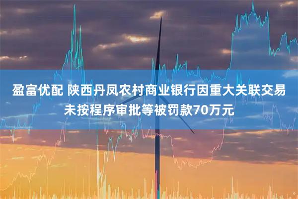 盈富优配 陕西丹凤农村商业银行因重大关联交易未按程序审批等被罚款70万元